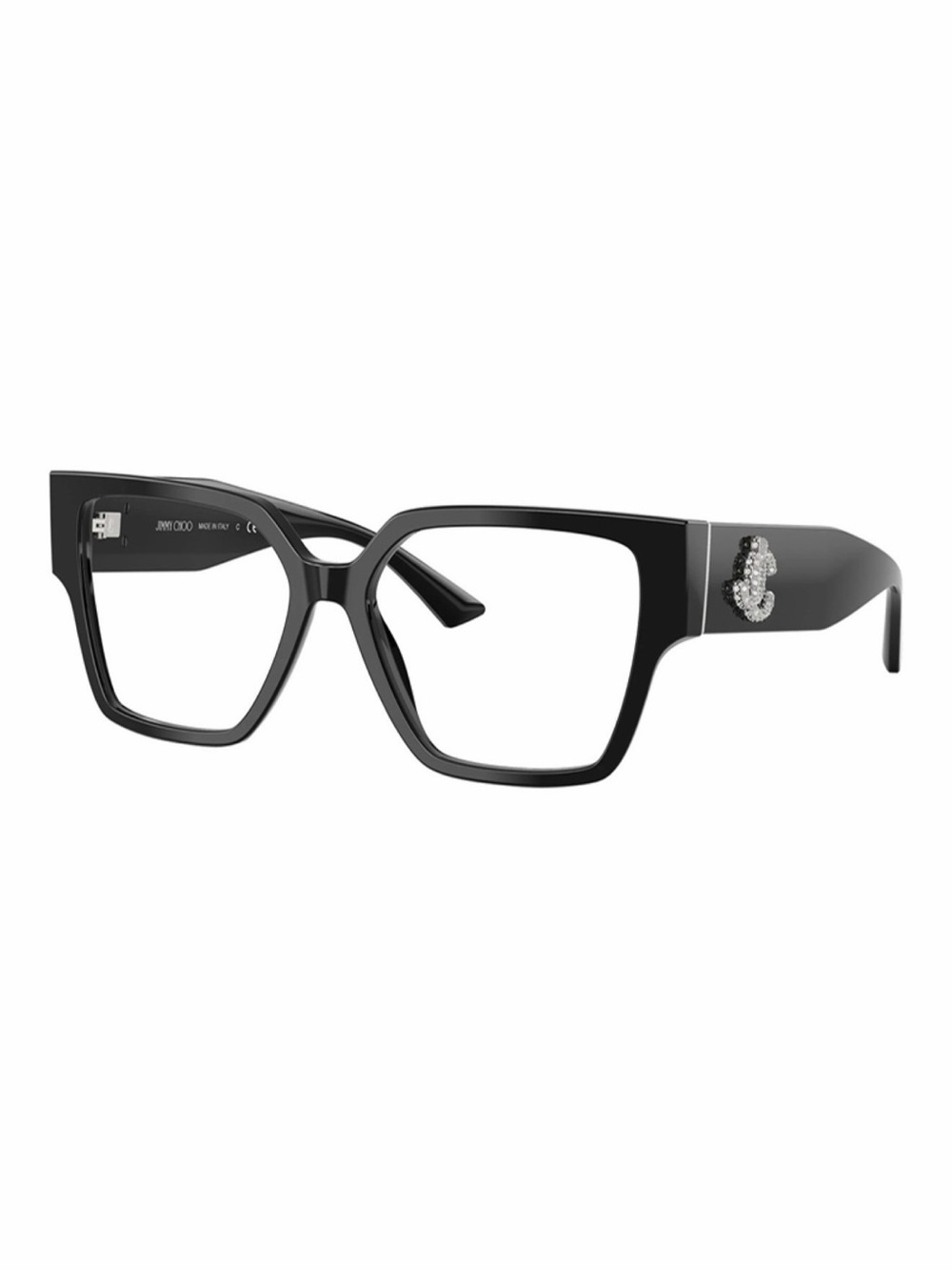 New Jimmy Choo JC3032B 5000 Black Statement Square Eyeglasses Authentic